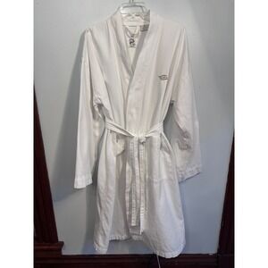 Disney Cruise Line White Waffle Knit Robe Frette One Size Exclusive Logo